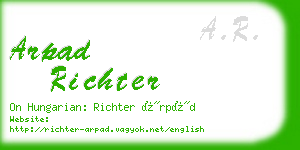 arpad richter business card